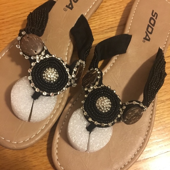 SODA BLACK LACE SANDALS - Picture 6 of 6